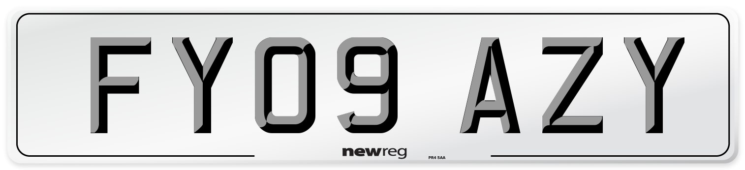 FY09 AZY Number Plate from New Reg